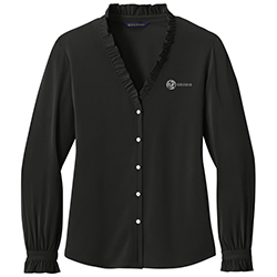 Brooks Brothers Ladies Long Sleeve Ruffle Collar
